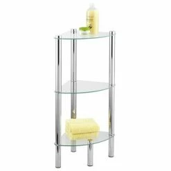 Wenko Yago Household And Bath 3 Tier Corner Shelf - Chrome - 15850100