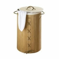 Wenko Bamboo Laundry Bin - Natural - 17753100