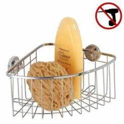 Wenko Bovino Power-Loc Corner Basket - Stainless Steel - 17792100