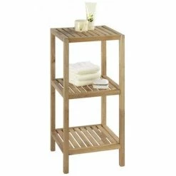 Wenko Norway 3 Tier Household & Bath Shelf - Walnut Wood - 18617100