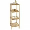 Wenko Norway 4 Tier Household & Bath Shelf - Walnut Wood - 18618100 -Wenko shop 18618100 p