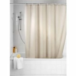 Wenko Plain Beige Polyester Shower Curtain - W1800 X H2000mm - 20045100