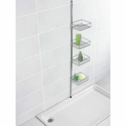 Wenko Domaso Stainless Steel Telescopic 4-Tier Corner Rack Storage - 21736100 12 Wenko Domaso Stainless Steel Telescopic 4-Tier Corner Rack Storage - 21736100 -Wenko shop 21736100 D3 460