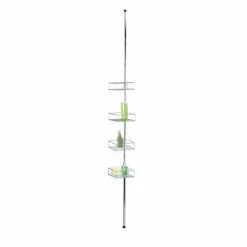 Wenko Domaso Stainless Steel Telescopic 4-Tier Corner Rack Storage - 21736100 13 Wenko Domaso Stainless Steel Telescopic 4-Tier Corner Rack Storage - 21736100 -Wenko shop 21736100 D4 460