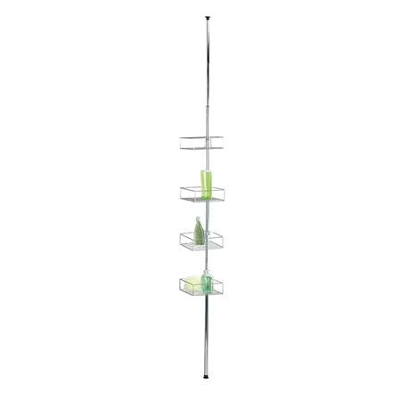 Wenko Domaso Stainless Steel Telescopic 4-Tier Corner Rack Storage - 21736100 7 Wenko Domaso Stainless Steel Telescopic 4-Tier Corner Rack Storage - 21736100 - Image 5