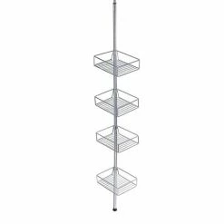 Wenko Domaso Stainless Steel Telescopic 4-Tier Corner Rack Storage - 21736100 14 Wenko Domaso Stainless Steel Telescopic 4-Tier Corner Rack Storage - 21736100 -Wenko shop 21736100 D5 460