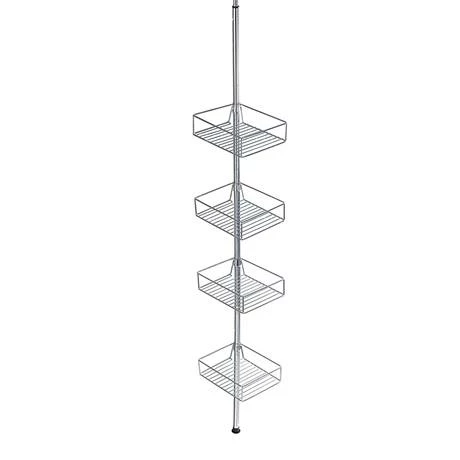 Wenko Domaso Stainless Steel Telescopic 4-Tier Corner Rack Storage - 21736100 8 Wenko Domaso Stainless Steel Telescopic 4-Tier Corner Rack Storage - 21736100 - Image 6