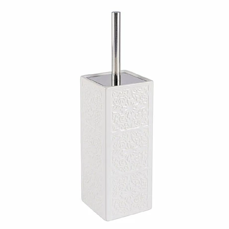 Wenko Cordoba White Ceramic Toilet Brush + Holder - 22651100 3 Wenko Cordoba White Ceramic Toilet Brush + Holder - 22651100