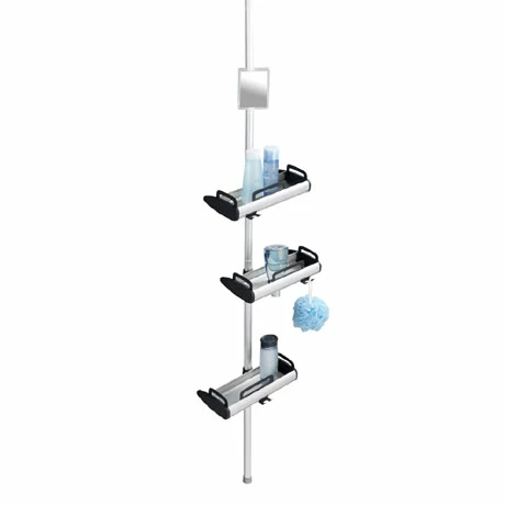 Wenko Line Telescopic 3-Tier Corner Shelf Storage - 22828100 3 Wenko Line Telescopic 3-Tier Corner Shelf Storage - 22828100