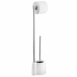 Wenko Avola White Extra Heavy Freestanding Toilet Brush & Roll Holder - 22989100