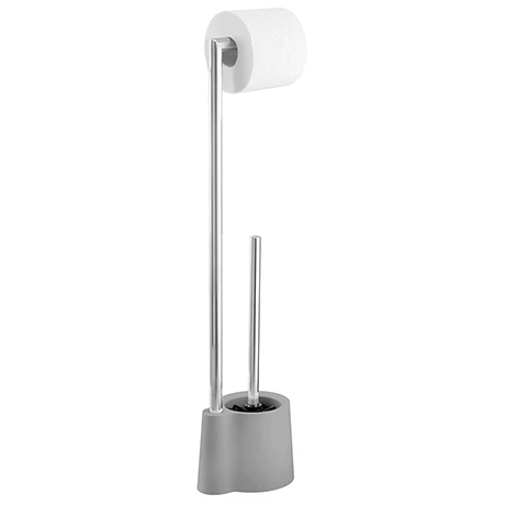 Wenko Avola Grey Extra Heavy Freestanding Toilet Brush & Roll Holder - 22990100 3 Wenko Avola Grey Extra Heavy Freestanding Toilet Brush & Roll Holder - 22990100