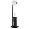 Wenko Hella Black Freestanding Toilet Brush & Roll Holder - 23710100