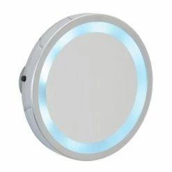 Wenko - Mosso LED Wall Mirror With Suction Cups - 3x Magnification - 3656450100