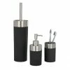 Wenko Creta Bathroom Accessories Set - Black