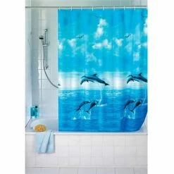 Wenko Dolphin PEVA Shower Curtain - W1800 X H2000mm - 19125100
