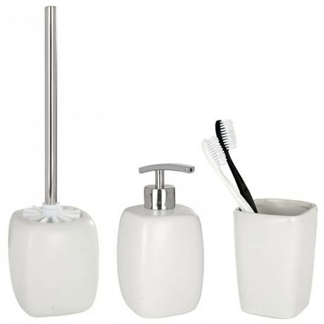 Wenko Faro Ceramic Bathroom Accessories Set - White 3 Wenko Faro Ceramic Bathroom Accessories Set - White