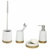 Wenko Bamboo Ceramic Bathroom Accessories Set -Wenko shop WENKO BAMBOO SET P