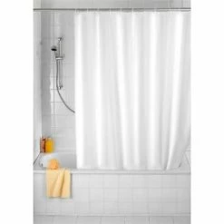 Wenko Plain White Polyester Shower Curtain - W1200 X H2000mm - 19145100