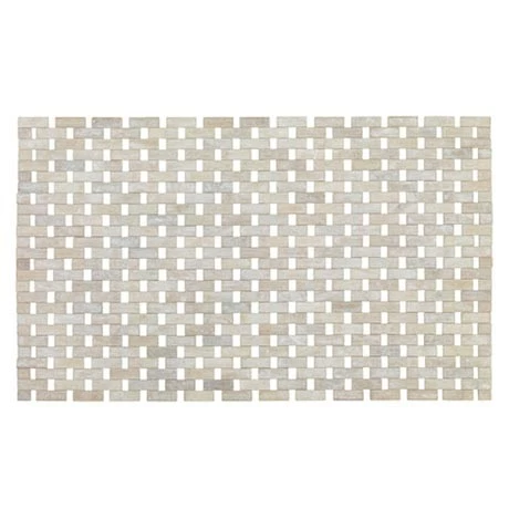 Wenko Bamboo 50 X 80cm Bath Mat - White - 22106100 3 Wenko Bamboo 50 X 80cm Bath Mat - White - 22106100
