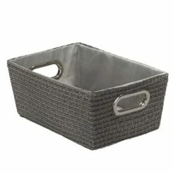 Wenko - Chromo Rectangular Bathroom Storage Basket - Grey - 20374100