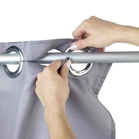 Wenko Comfort Flex Grey Polyester Shower Curtain - W1800 X H2000mm 4 Wenko Comfort Flex Grey Polyester Shower Curtain - W1800 X H2000mm - Image 2