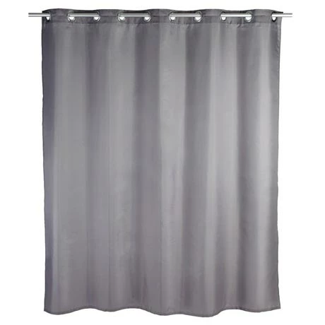 Wenko Comfort Flex Grey Polyester Shower Curtain - W1800 X H2000mm 3 Wenko Comfort Flex Grey Polyester Shower Curtain - W1800 X H2000mm