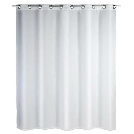 Wenko Comfort Flex White Polyester Shower Curtain - W1800 X H2000mm 3 Wenko Comfort Flex White Polyester Shower Curtain - W1800 X H2000mm