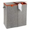 Wenko - Duo Felt Laundry Basket - Grey/Orange - 3440402100 2 Wenko - Duo Felt Laundry Basket - Grey/Orange - 3440402100 -Wenko shop Wenko Duo Felt Laundry Basket Grey Orange 3440402100 p